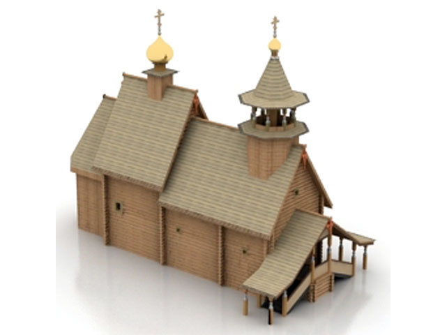 Free Church N33 3D model_1 For Architecture 3Ds Max Model Download
